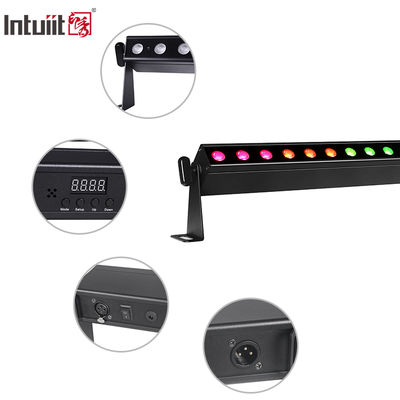 Barra de Luz de Lavagem de Palco DMX 24*2W RGBW 4EM1 24 LEDs Luzes DJ 9° Ângulo de Feixe Barra de Luz de Lavagem de Parede para Casamento Igreja DJ Eventos ao Vivo