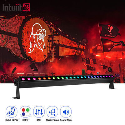 Barra de Luz de Lavagem de Palco DMX 24*2W RGBW 4EM1 24 LEDs Luzes DJ 9° Ângulo de Feixe Barra de Luz de Lavagem de Parede para Casamento Igreja DJ Eventos ao Vivo