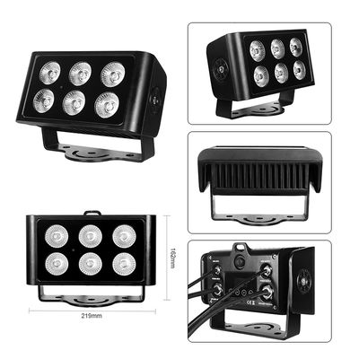 Lâmpada de inundação LED exterior 6x5W RGBW 4in1 IP65 Impermeável DMX512 Arquitetônica Lâmpada de Lavar Parede Lavadora de parede para fachada de jardim de edifícios