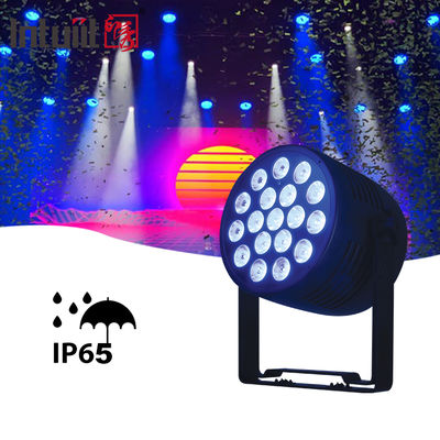 Luzes Par LED IP65 para Exterior - 18x20W RGBWA UV 6em1 Luz de Palco DJ à Prova d'Água Som Ativado Auto RDM Suporte & DMX Control Uplights para Casamento Aniversário Show de Luzes Musicais Eventos de Festa Iluminação de Palco