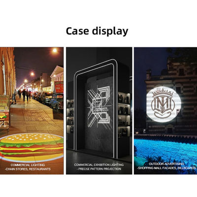 Letreiros publicitários personalizados, projetor de sinalização estática de 60W, publicidade LED, letreiro projetor externo à prova d'água