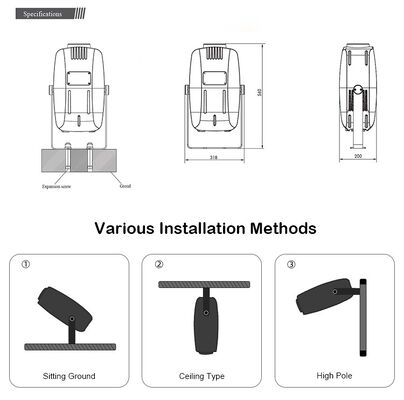 Profissional 400W IP65 Impermeável Arquitetura de Paisagem ao Ar Livre LED Lâmpada de Efeito de Ondas de Água