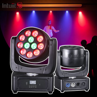 LED Wash Moving Head MINI 12*8W Iluminação de palco DMX512 Lâmpadas de cabeça de movimento ativadas por som