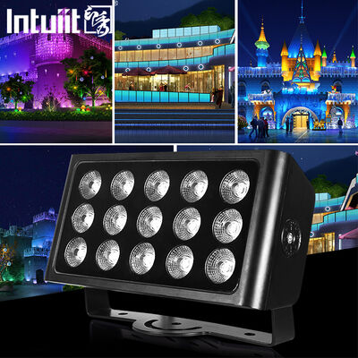 Luzes de inundação de 75W para exterior RGBW LED, iluminação de inundação, luz de lavagem de parede DJ à prova d'água IP65