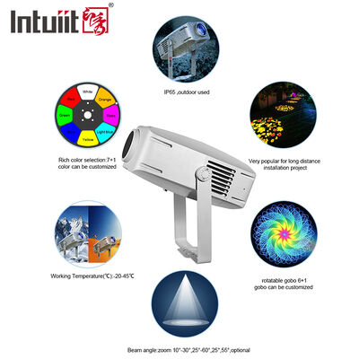 Projetor de Gobo com Logo em LED 400W IP65 DMX512 Externo com Padrão Personalizado para Edifícios, Publicidade e Eventos
