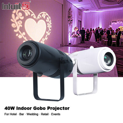 Projetor de LED 40W com Gobo Personalizado para Projeção de Logo e Luz de Boas-Vindas