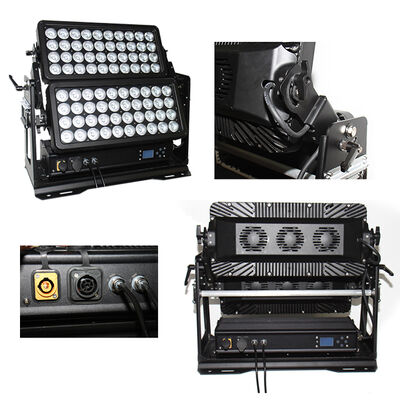 Profissional exterior IP65 800W RGBW 4-em-1 LED Lava-parede de duas camadas Paisagem Arquitetônica Lava Luz para Cidade Cor