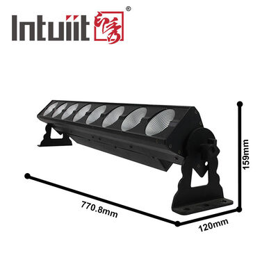 Barra de LED COB RGB 3 em 1 de 8x15W para lavagem de parede para bares e casamentos