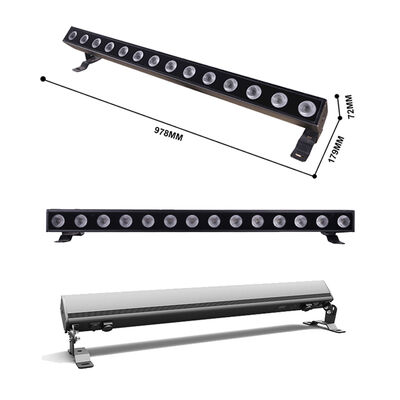 140W RGBW 4 em 1 IP65 à prova d'água LED Linear Wall Washer 14x10W DMX512/RDM City Color Building Lighting
