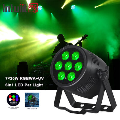 Luzes LED 7*20W RGBWA-UV 6-IN-1 IP65 à Prova d'Água Par LIightsMX Controle Luz Par Externa para Parque Temático