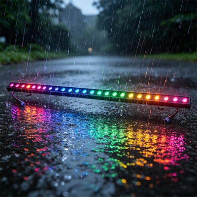 Luz de lavador de parede LED RGBW DMX 2x24W para aplicação externa