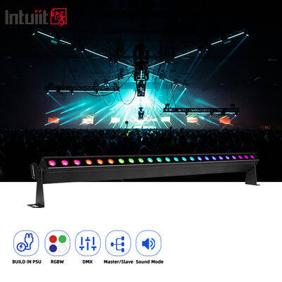 Iluminação LED de lavagem de parede interior 24x2W RGBW DMX512 Ação de som Iluminação de barras de palco IP20 Iluminação de lavagem linear para decoração de interiores arquitetônicos