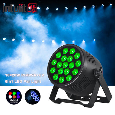 Luz par de led à prova d'água ip65, 18x20w, rgbwa, uv, 6 em 1, iluminação profissional para lavagem de palco, dmx, dj, pode para eventos, estádio, clube