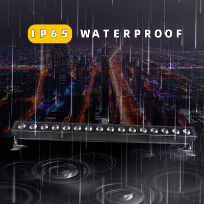 IP65 Outdoor 16x5W RGBW 4 em 1 LED Linear Wall Washer Bar Light DMX512 Stage Architecture Wash Lighting