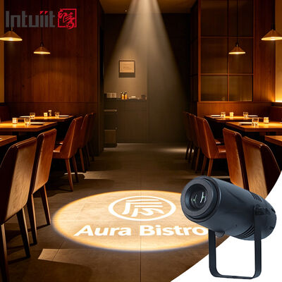Projetor de logotipo led giratório 40w, luz gobo personalizada, lâmpada de projeção interna de alta definição para eventos de casamento, showroom