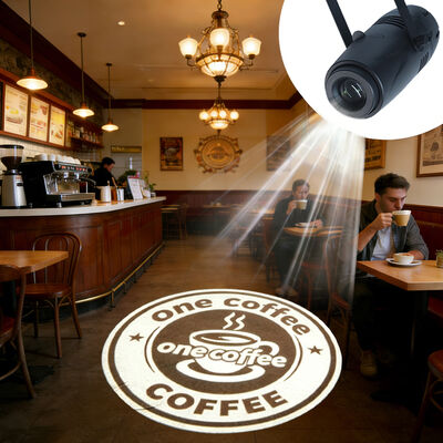 Lâmpada Projetora Gobo de Publicidade Interna LED 40W IP20 com Logotipo Personalizado, Lâmpada de Chão