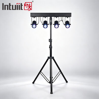 4x20W RGBW Kit de iluminação LED PAR 4 em 1 4.5° Feixe estreito DMX512 Sistema de lavagem de palco para casamentos, DJs e eventos