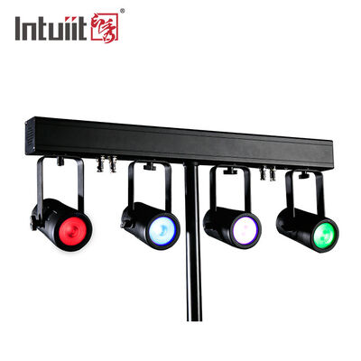 4x20W RGBW Kit de iluminação LED PAR 4 em 1 4.5° Feixe estreito DMX512 Sistema de lavagem de palco para casamentos, DJs e eventos