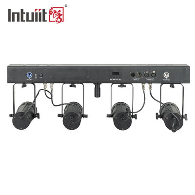 4x20W RGBW Kit de iluminação LED PAR 4 em 1 4.5° Feixe estreito DMX512 Sistema de lavagem de palco para casamentos, DJs e eventos