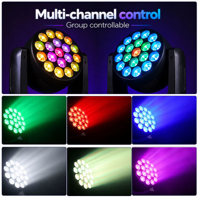 Luz de Cabeça Móvel RGBW 4 em 1 19x8w Dj Disco Led Luzes de Palco