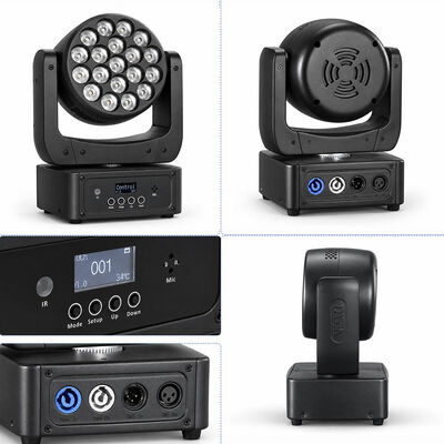 Luz de Cabeça Móvel RGBW 4 em 1 19x8w Dj Disco Led Luzes de Palco