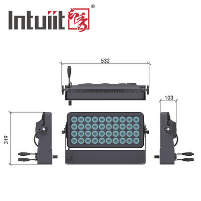 400W Outdoor IP65 Waterproof City Color 40x10W RGBW 4in1 LED Lâmpada de Lavagem de Parede