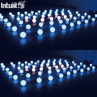 Iluminação de férias Luz de lâmpada LED com fio de pixel Luz LED à prova d'água Dmx Rgbw Multi-Colour String Luz de fio de lâmpada LED de Natal