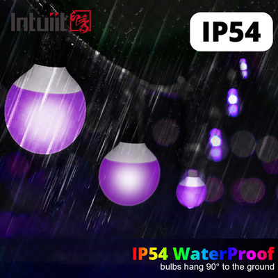 IP54 conduziu a decoração exterior conduzida 15m do Natal do bulbo do pixel do Natal da luz RGBW da fase