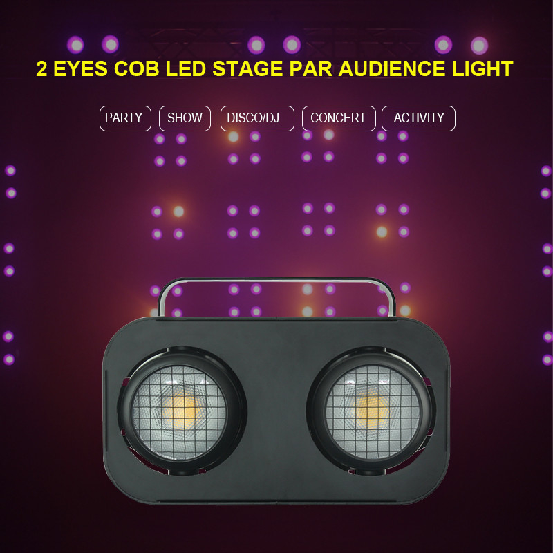 2 Olhos 2*90W Dmx512 Controle Splicing Cob Audiência Efeito Cego Luz de palco