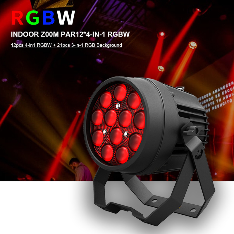 Alumínio liga LED Flat Par 12x10W RGBW 4in1 DMX512 para Discos Festa palco casamento concerto Teatro efeito de iluminação