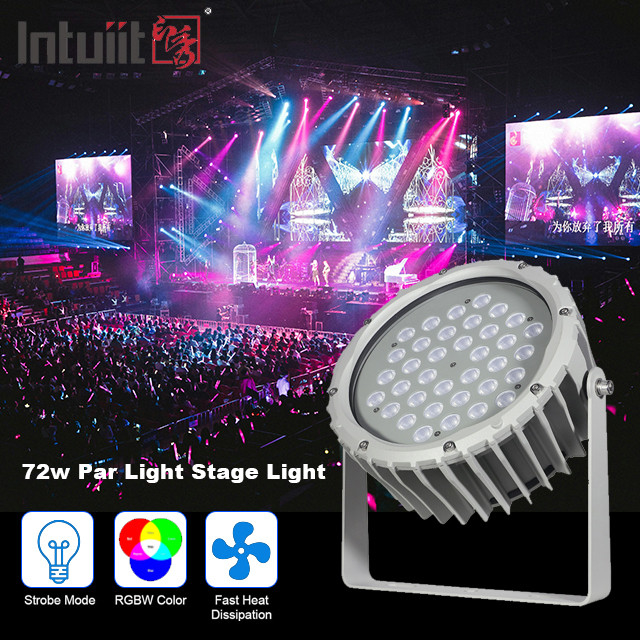jardim exterior conduzido impermeável da paisagem da luz de inundação de 72w RGBW DMX512 em volta da luz da paridade da fase