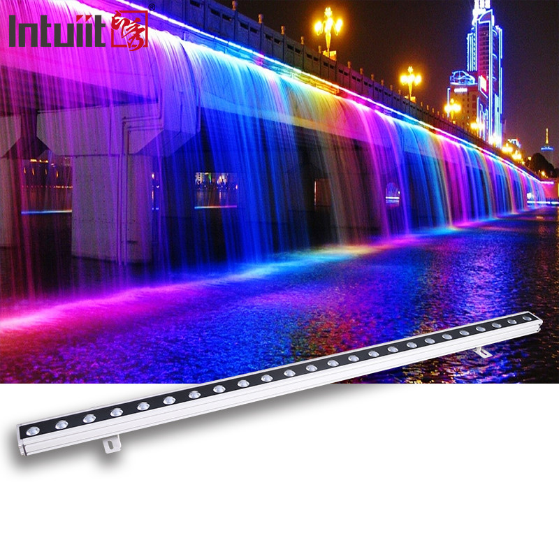 O dmx 36w rgb claro linear exterior de construção decorativo do projetor de iluminação IP65 conduziu a arruela da parede