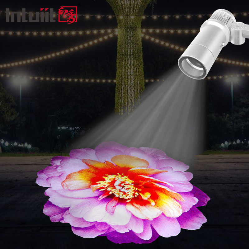 Led Gobo Projector 60w Led Auto Color Changing Projector Lâmpada de Projeção Externa Gobo Custom Logo Welcome Light