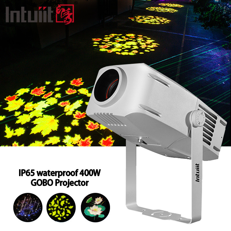 Projector Gobo para exterior 400w Projector publicitário rotativo LED à prova d'água IP65 Logotipo Gobo Projector Light