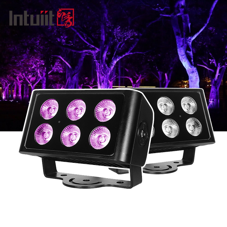 IP65 impermeável 6x5W RGBW 4 em 1 LED Flood Light DMX Control Plane Spot Light Background Stain DJ Disco Lighting