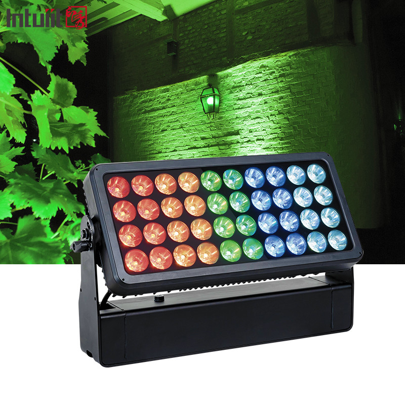 40x10W RGBW 4 em 1 LED Floodlight IP65 Waterproof Stage Light DMX512 Controle DJ Disco Equipamento Outdoor Performance