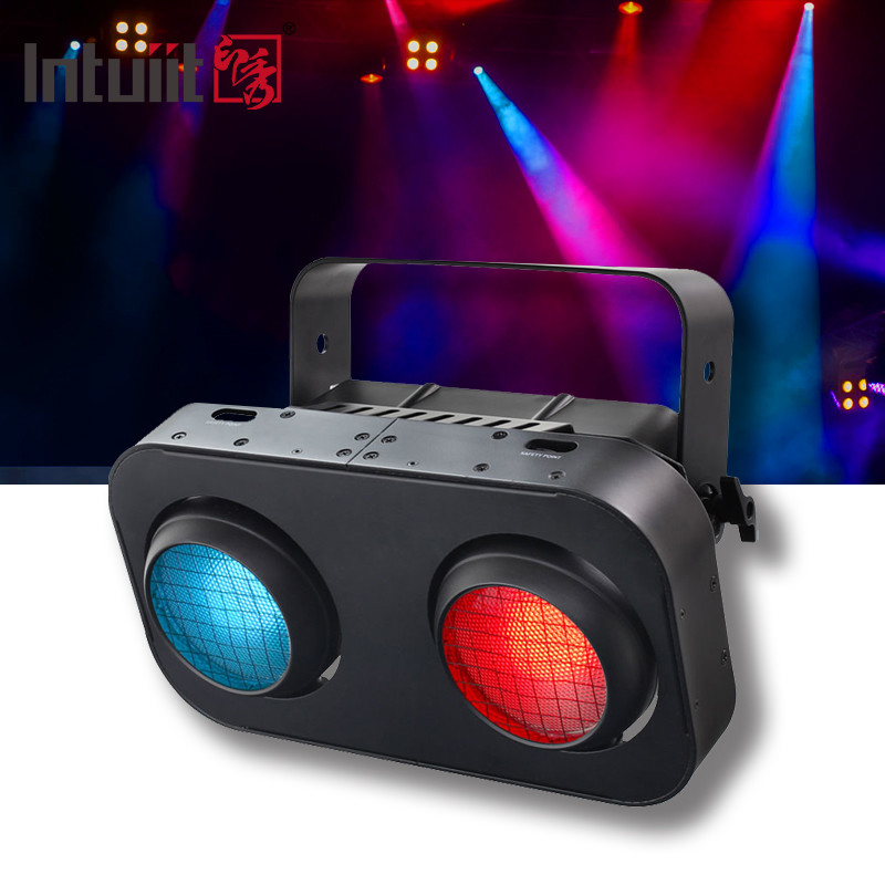 Luz de público de palco 2 olhos RGBW 4in1 LED cob blind 200W para Disco Luzes de palco