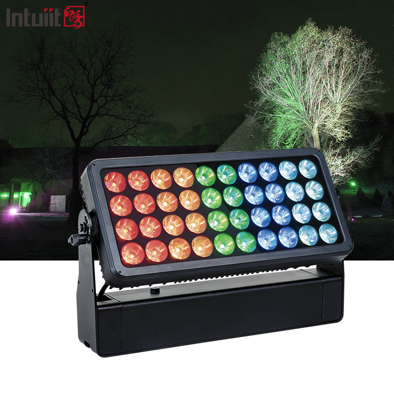 40X10W Natal Edifício de Cidade ao ar livre Solar Led Matrix Strobe Lava-parede Luz de palco Cidade Luz de cor