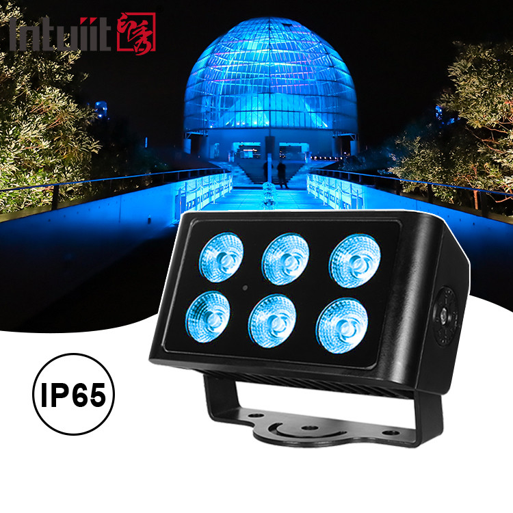 6x5W 4in1 RGBW LED DMX Wall Wash luzes IP65 LED exterior luz colorida da cidade