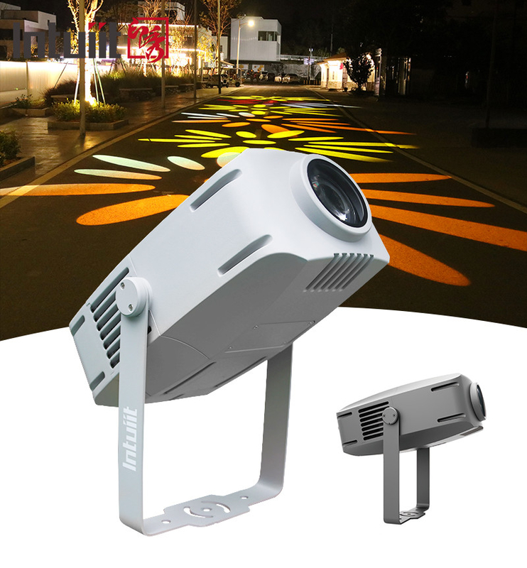 Projector de Gobo para exterior 200w Projector de publicidade rotativo LED à prova d'água IP65 Logotipo Gobo Projector Light