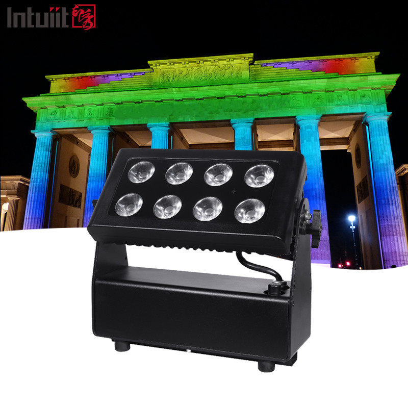 IP65 Impermeável 8x10w Bateria sem fio Alimentada por Par Uplight Dmx Stage Led Wall Washer Light