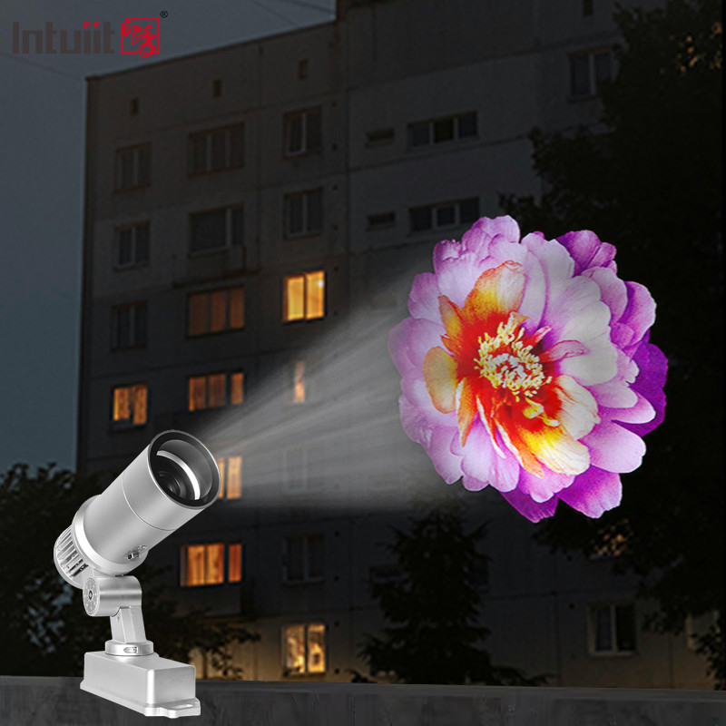 Projetor de imagem de logotipo personalizado de 60W IP65 LED rotativo de publicidade