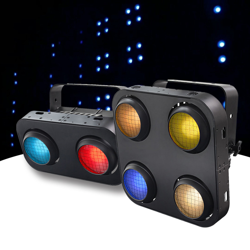 200W Cob LED Par Can Stage Light Branco quente ou RGB 2 Olhos LED Blinder Light DMX Luzes de público