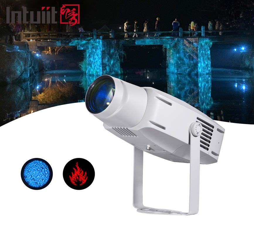 400W Waterproof IP65 LED GOBO Projector Edifício exterior Luz de Projeção Quatro cores de comutação Efeito de água Luz de Projeção