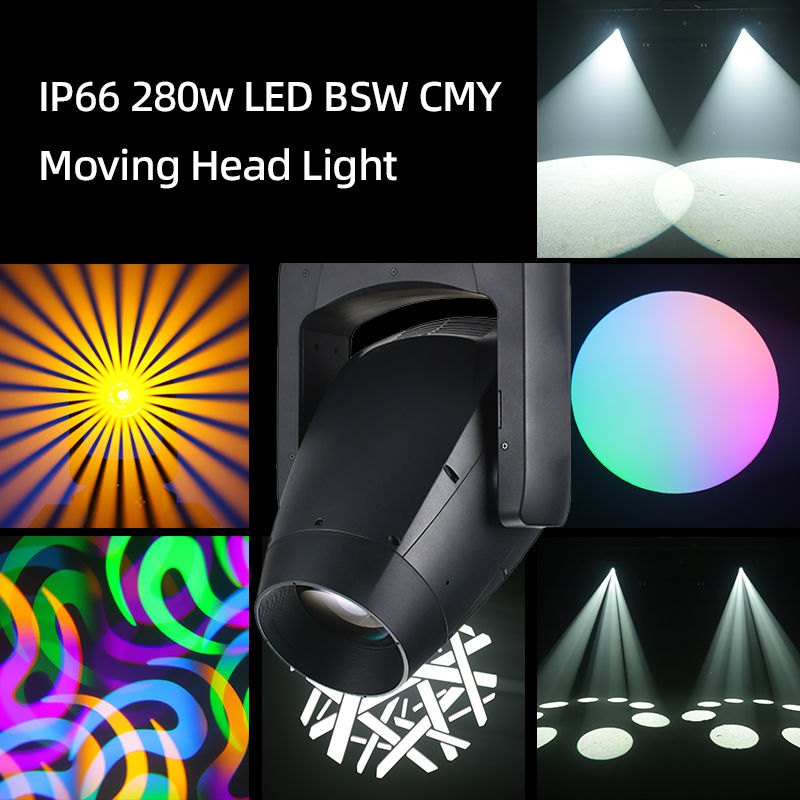 IP66 LED profissional 280W Beam Spot Wash CMY Moving Head Lights para DJ Disco Bar Club Stage Show Equipamento de luzes