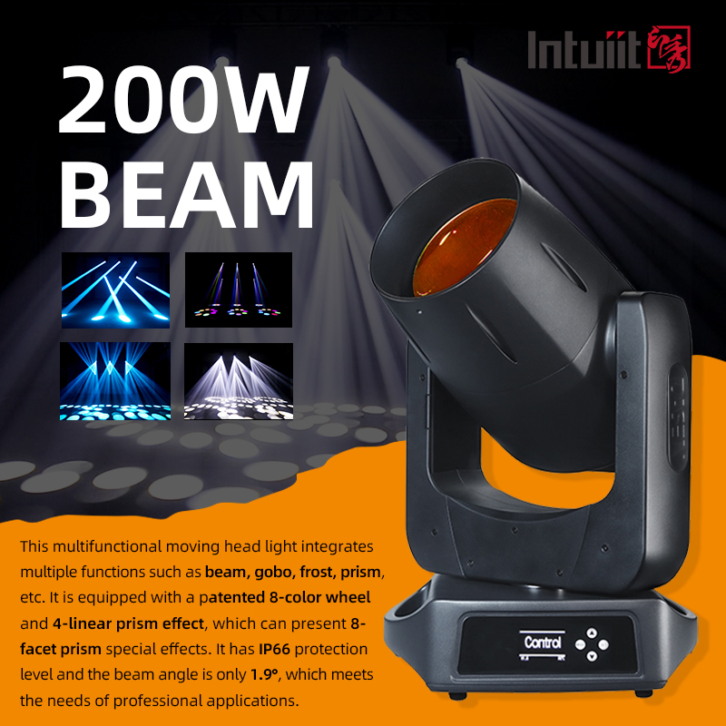 200W LED Moving Head Ip66 Outdoor Beam Waterproof DJ Event Concert Moving Head Light