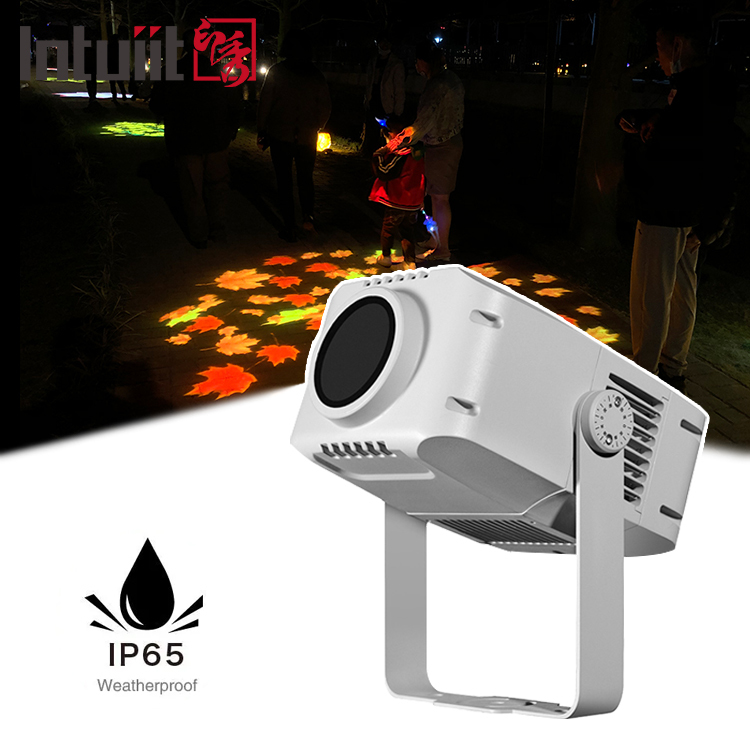 Projector Gobo para exterior 100w Projector publicitário rotativo LED à prova d'água IP65 Logotipo Gobo Projector Light