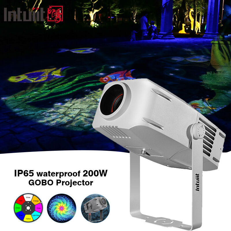 200W Projeção de Gobo ao ar livre IP65 DMX LED Projector de Logotipo Luz para Edifício