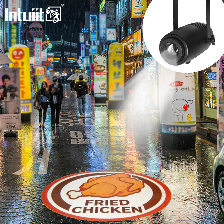 Letreiros publicitários personalizados, projetor de sinalização estática de 60W, publicidade LED, letreiro projetor externo à prova d'água