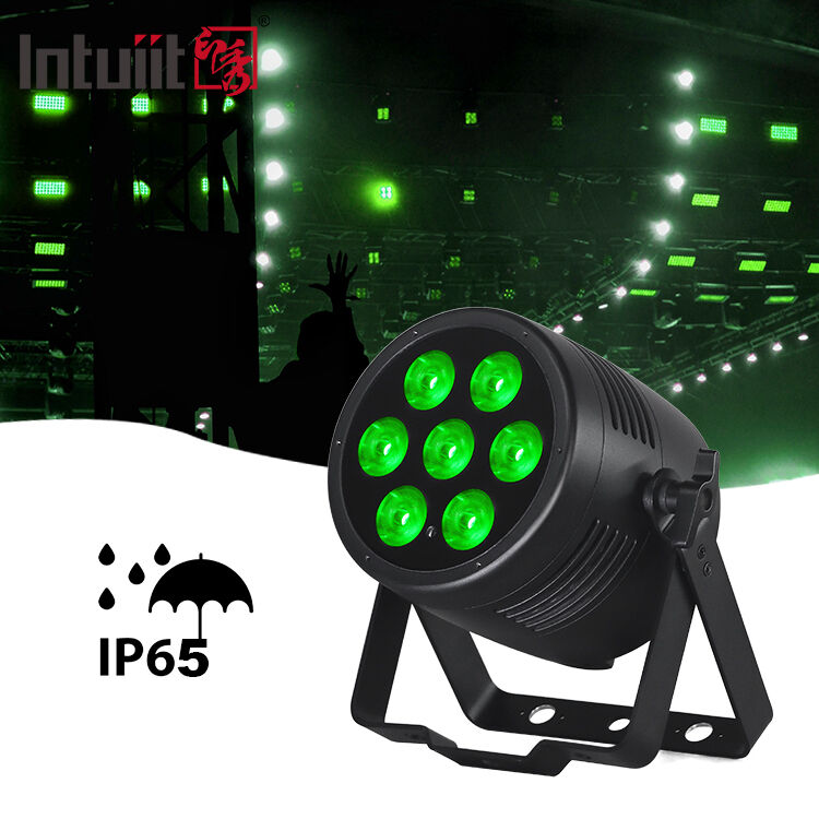 Luzes de palco profissionais à prova d'água IP65 para DJ Disco, 7*20W RGBWA UV 6 em 1 LED Par Lights com controle DMX512